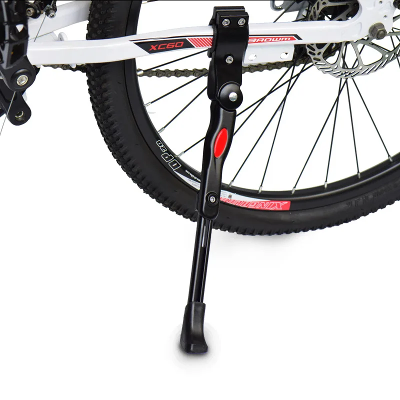 

Cycling Parts Adjustable Aluminium Alloy Bicycle Parking Rack Mountain Bike Support Side Kick Stand Bike Kickstand, Black/white