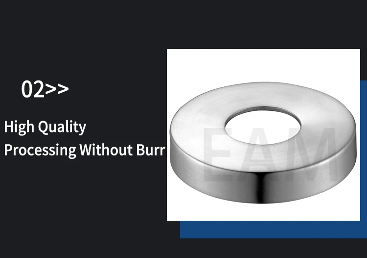 Stainless Steel staircase railing accessories Decorative Cover for Modern Balcony Pipe Railing