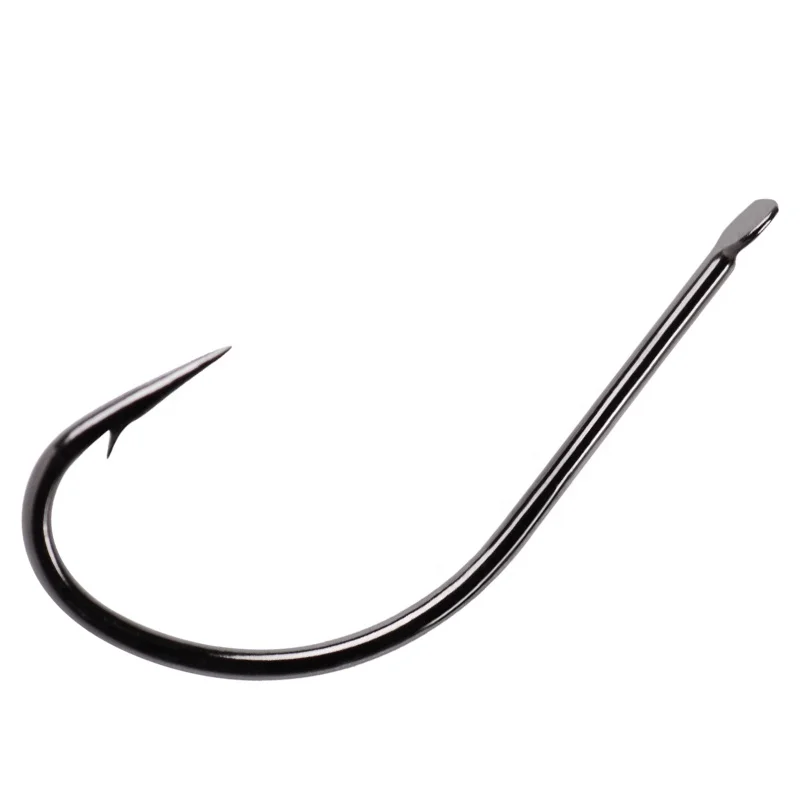 

H-Q Mustad saltwater with low price high carbon steel fishing single hook, Black