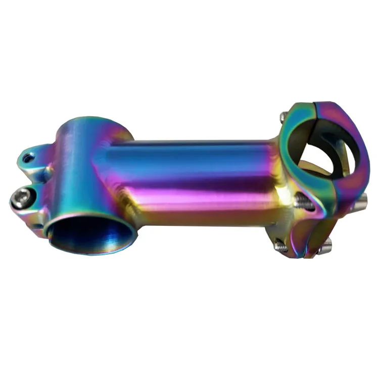 

factory price ti3al2.5v titanium bike stem for road bike mountain bike, Rainbow