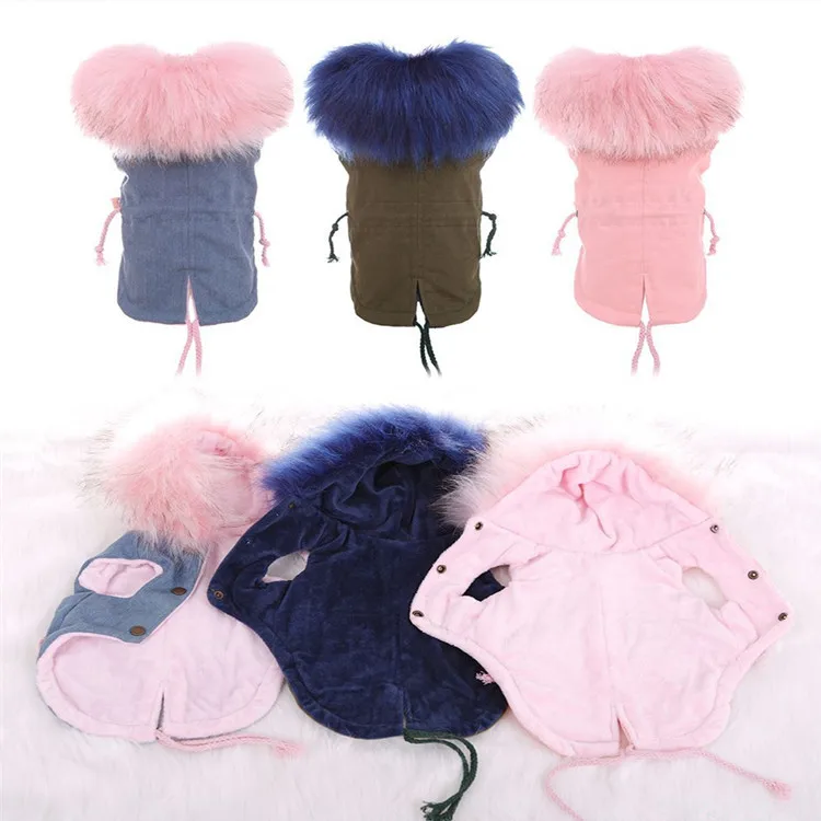 

Newest Design Top Quality Winter Warm Velvet Pet Supplies Dog Clothes Fur Coats, Pink,blue,green