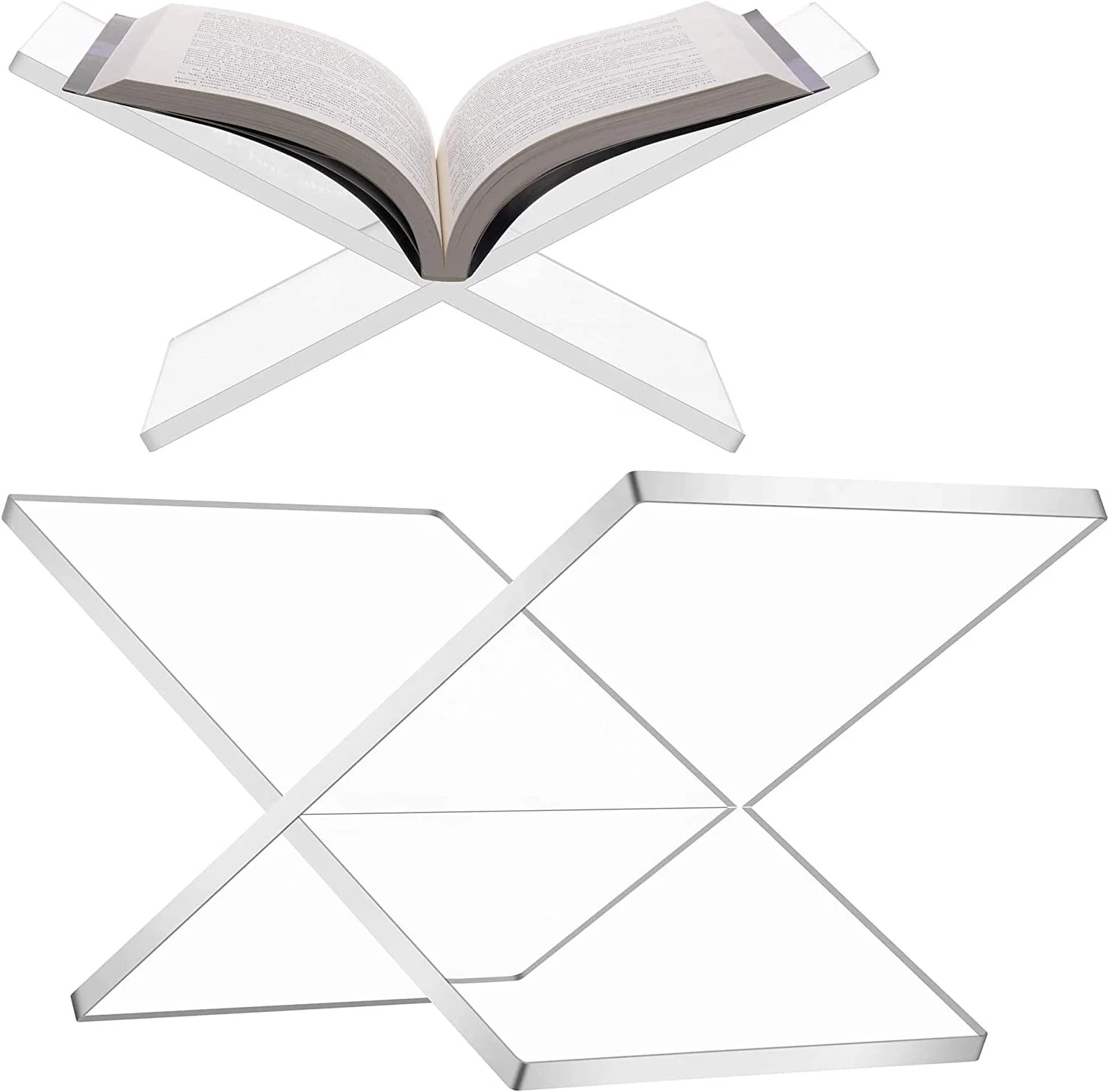 

Acrylic Book Holder Display for Books Magazines textbooks cookbooks Reading Great for Home Decor Book stand on Desk