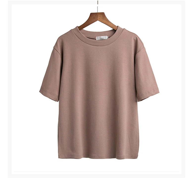 

Summer Women Crop Short Sleeve Solid O-neck Casual Top T-shirts