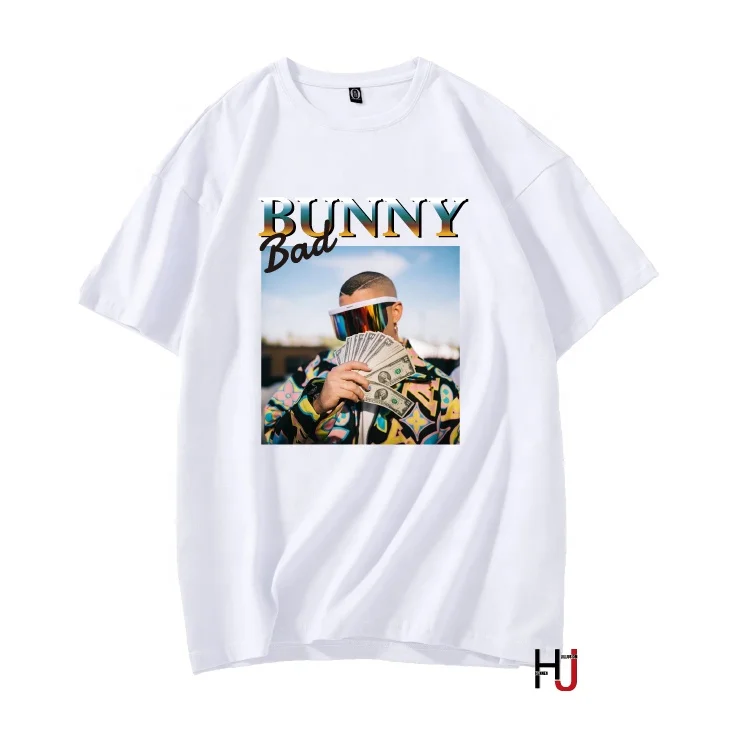 

Vintage Inspired Bad Bunny t Shirt Make Money Not Friends Tshirt Hip Hop Short Sleeve Graphic Tee Men Popular Man's Streetwear