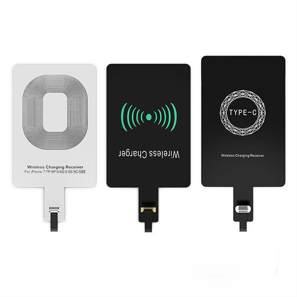 

Universal Fast Charging Qi standard wireless charger receiver for iphone Micro USB Type-C