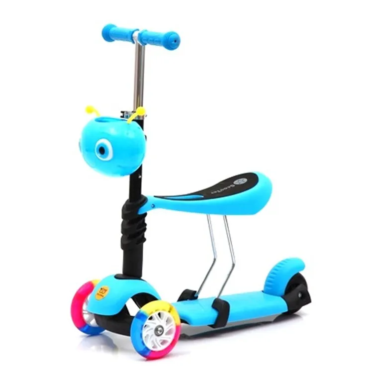 

best new product 3 wheel flashing wheel 3 in 1 ant car kids children's cycle toys 3 wheels kids kick scooters for 1-9 years old