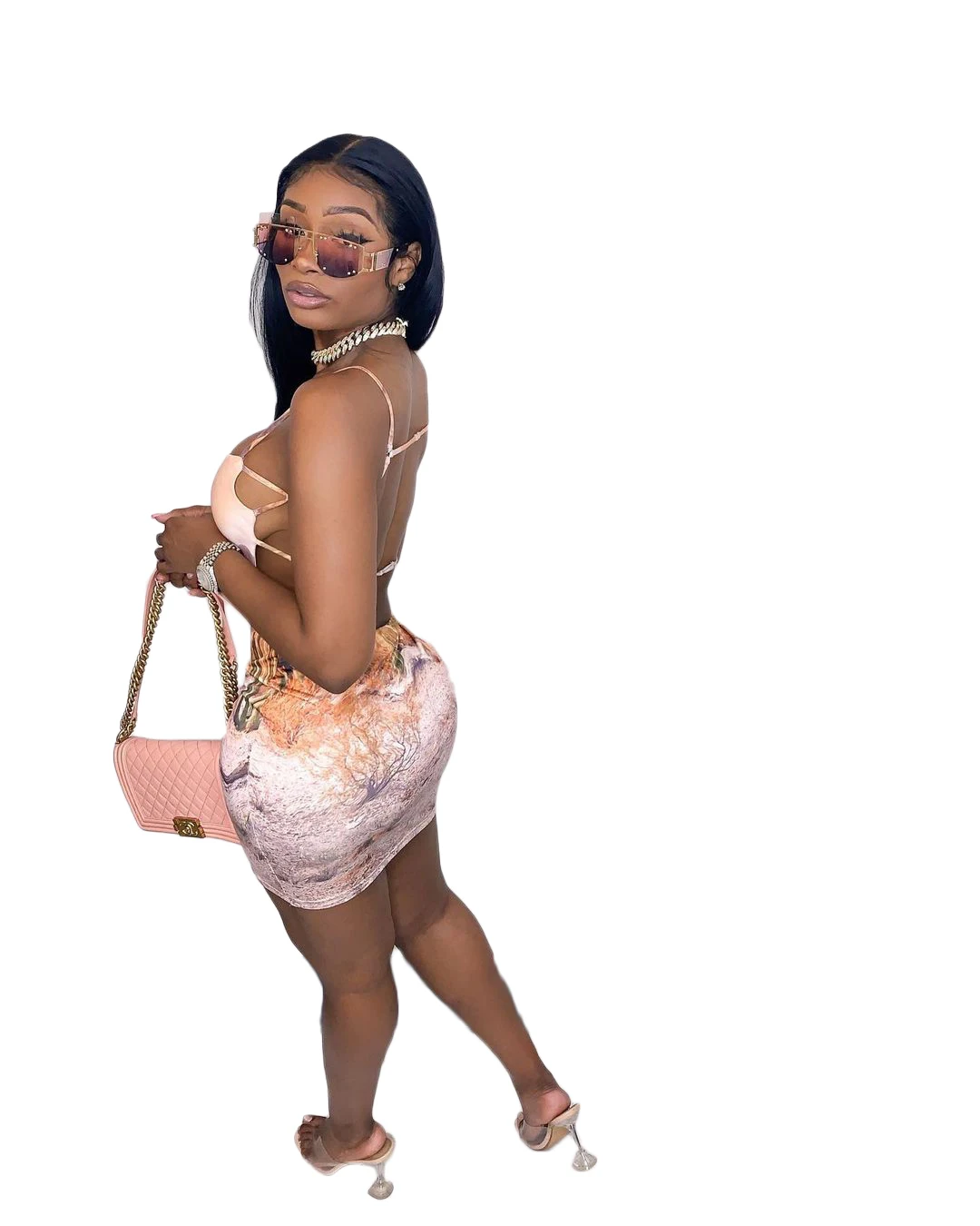 

CL-347 high popularity new hot lady short dresses sexy casual mini printing night club woman clothing sexy dress ladies casual, Picture color