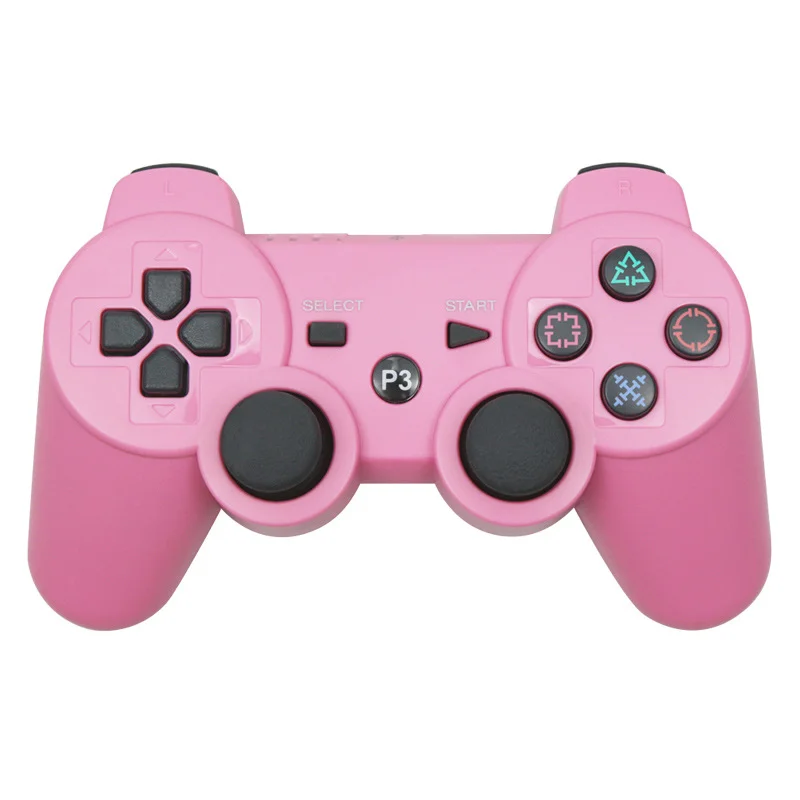 

pink Snowflakes buttons Double shock wireless game controller for ps3 joystick