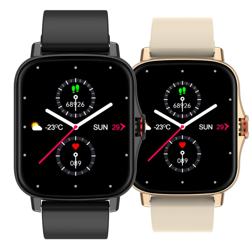 

2021 New FM08 Smart watch 1.69-inch full screen BT call true ECG Smart watch Blood pressure oxygen monitor FM08 Smartwatch, Black white pink blue red