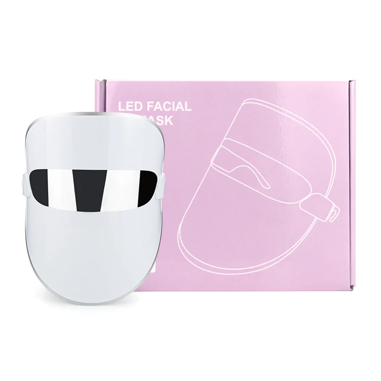 

Korean beauty red light therapy Photon Mask Face 7 colors wireless Led Infrared Facial Mask for home use, White abs meterail