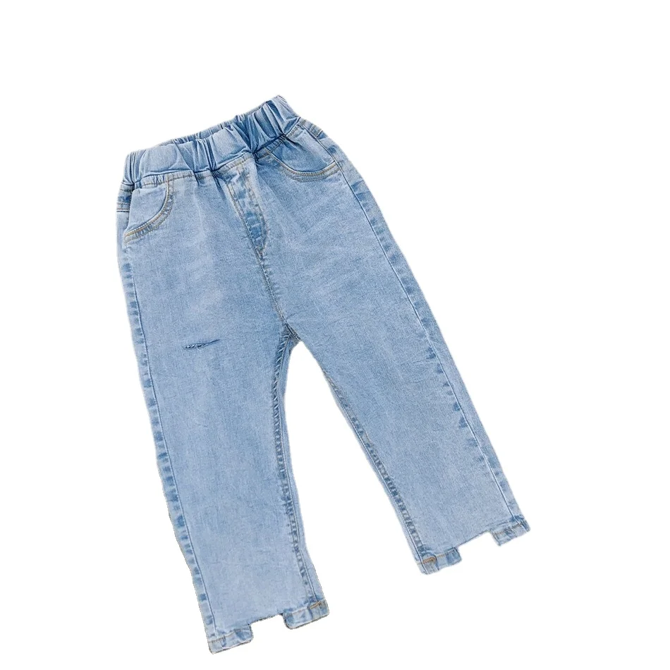 

Han edition summer bull puncher nine minutes of pants children baby girls leg snip in jeans kids pants for wholesale, As pic shows, we can according to your request also