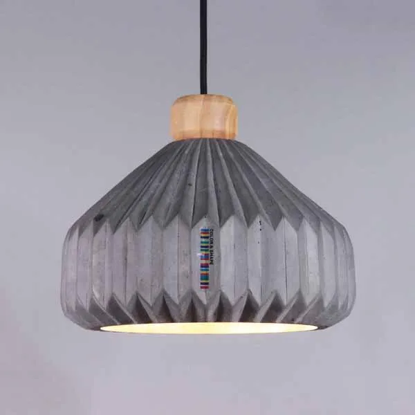 China supplier unique large size concrete pendant hanging light for home decor
