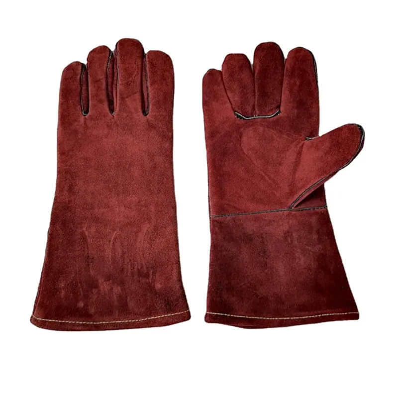 

Insulated gloves terracotta barbecue gloves oven Russian bbq grill, Brown