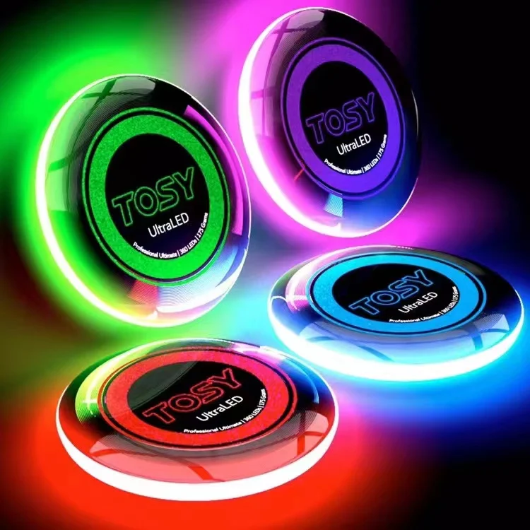 

Custom Children Adult Outdoor Sport Game Glowing Flying Disc Toy Led Flying Discs