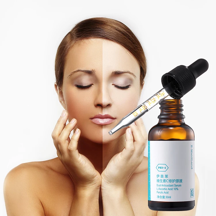 

EML 30ml Antioxidant Brightening Anti-Aging Lightening 10% vitamin c serum organic skin whiting serum private label