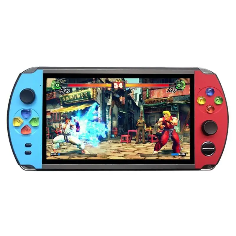 

X19 8G 16G 7inch Game Console Portable Camera MP5 LCD Rechargeable Handheld tv 10000games, Red