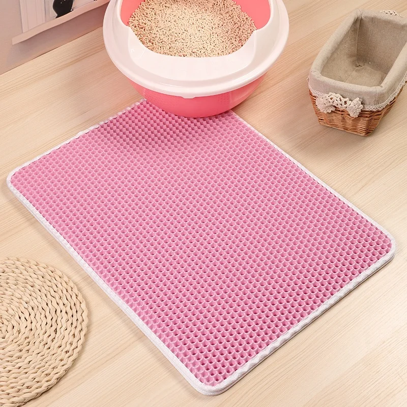 

2021 Pet Supplies Pet Double-Layer Dog Mat Leakproof Eva Cat Litter Mat, As picture