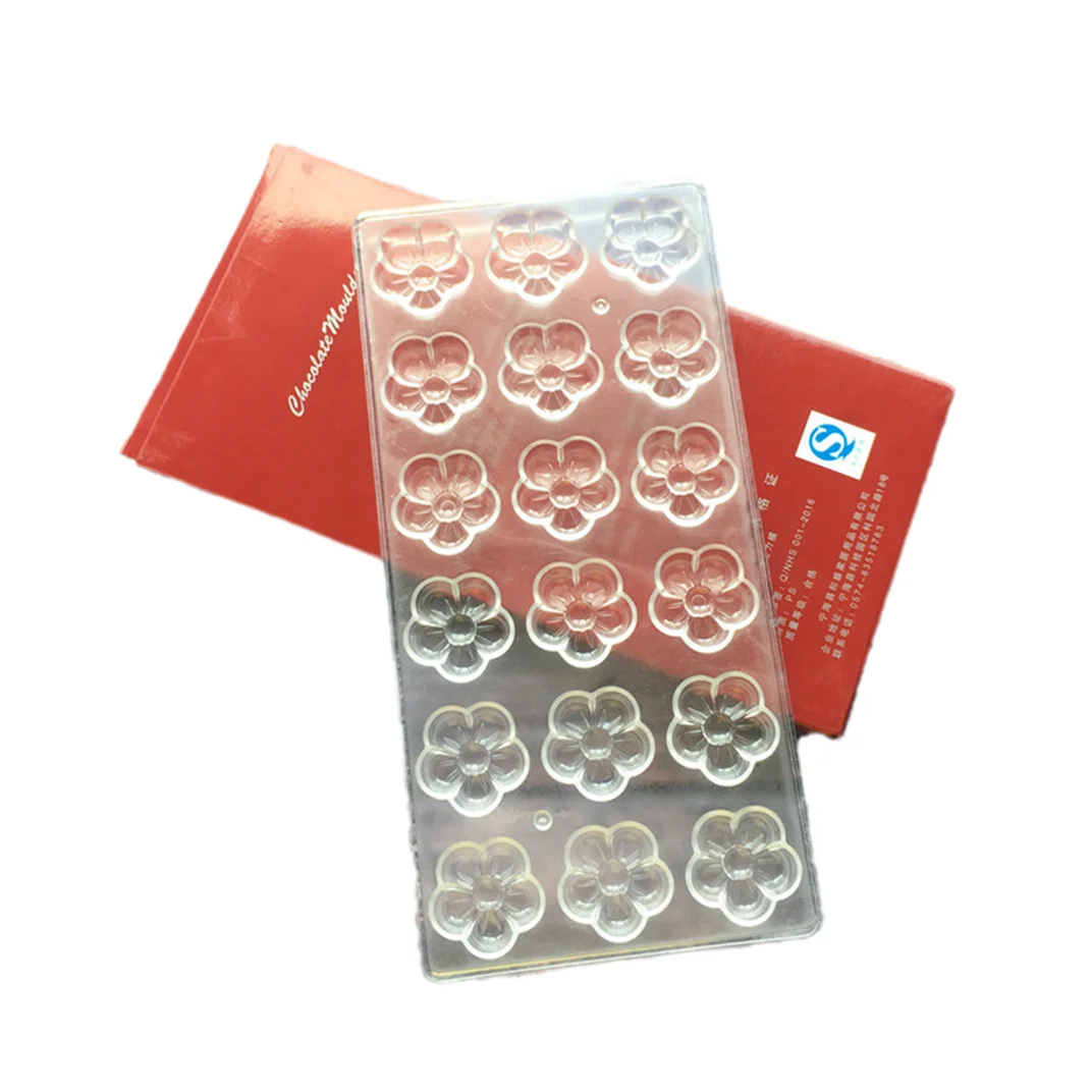 

Fusimai Round Diamond - Shaped Rose Heart One Multi Lattice Mould Transparent Plastic Acrylic Chocolate Molds