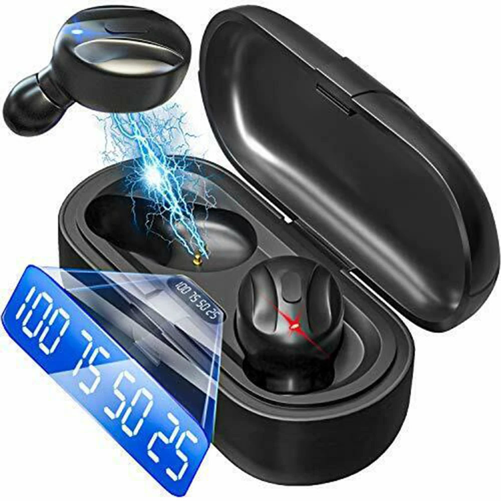 

2022 new trending Amazon top seller XG13 Noise Cancelling Bt 5.0 TWS earbuds earphones with LCD display charging case