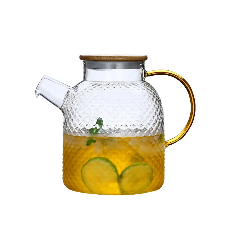 

Direct factor ODM OEM large capacity lead free glass teapot water kettle pitcher jug for fruit tea