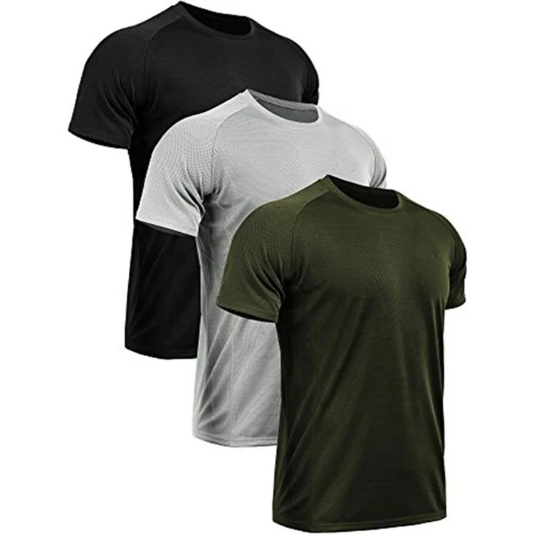 

Men's Casual Fit Sport Running Athletic Short Sleeve Solid Custom T Shirt