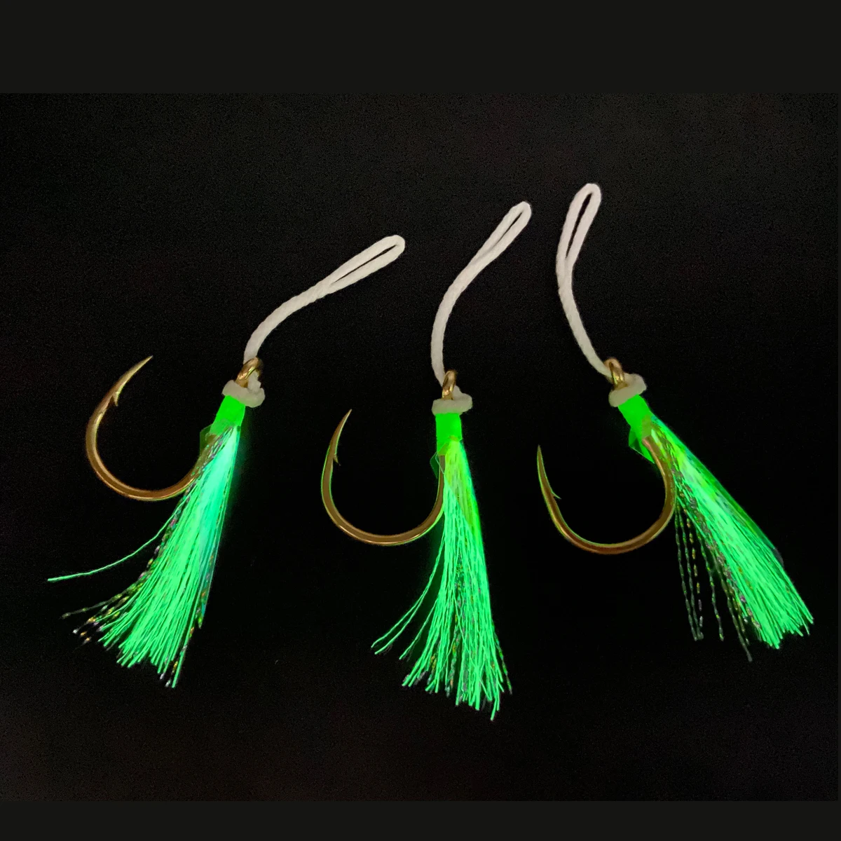 

New Product Listing High Carbon Steel Skirt String Hooks Assist Hook Jigging With Snood Fishhooks