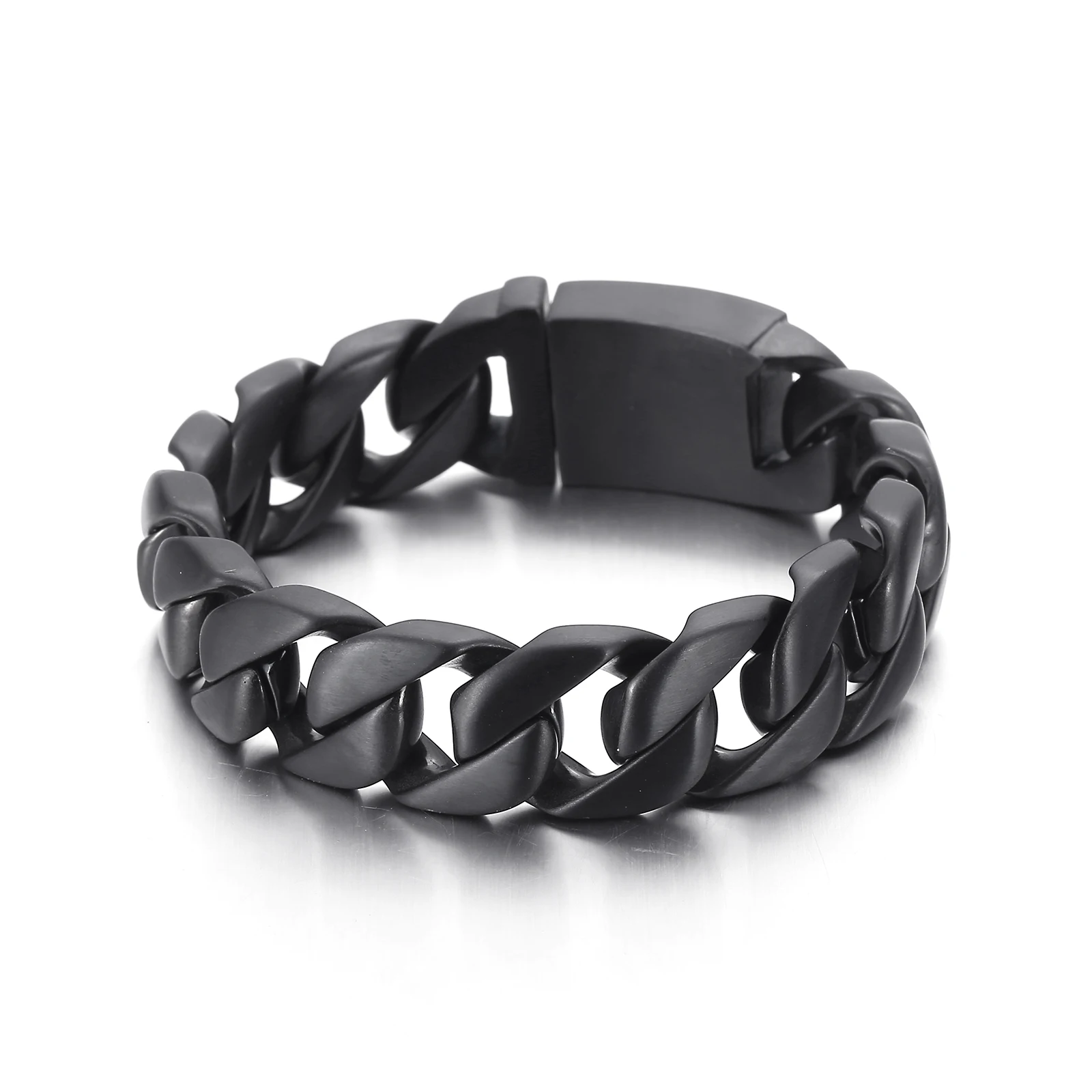 

KALEN Retro domineering black color stainless steel male bracelet