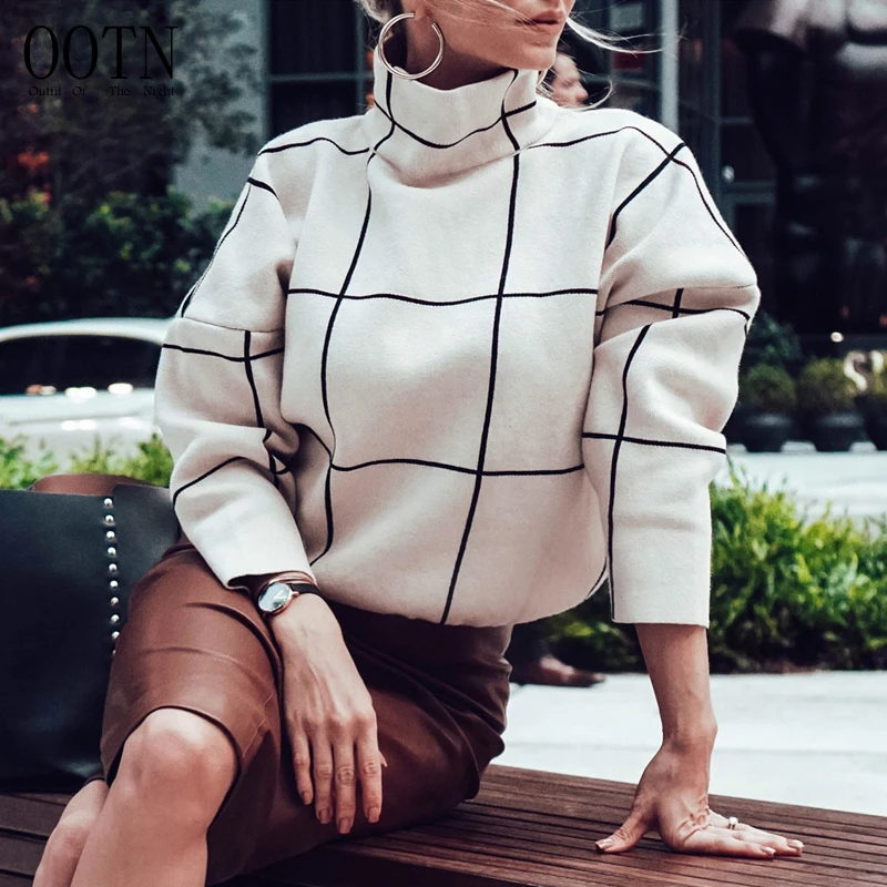

OOTN Thickening Sweater Pullover Women Sweater Female Jumper Tops 2019 High Quality Winter Turtleneck Sweater