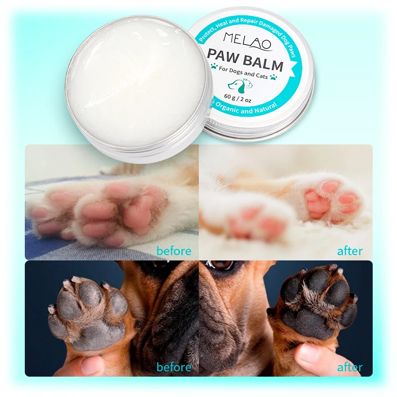 

OEM/ODM Amazon Hot Selling Private Label Natural Organic Paw Wax Protection Moisturizing Paw Balm for dog and cat, White
