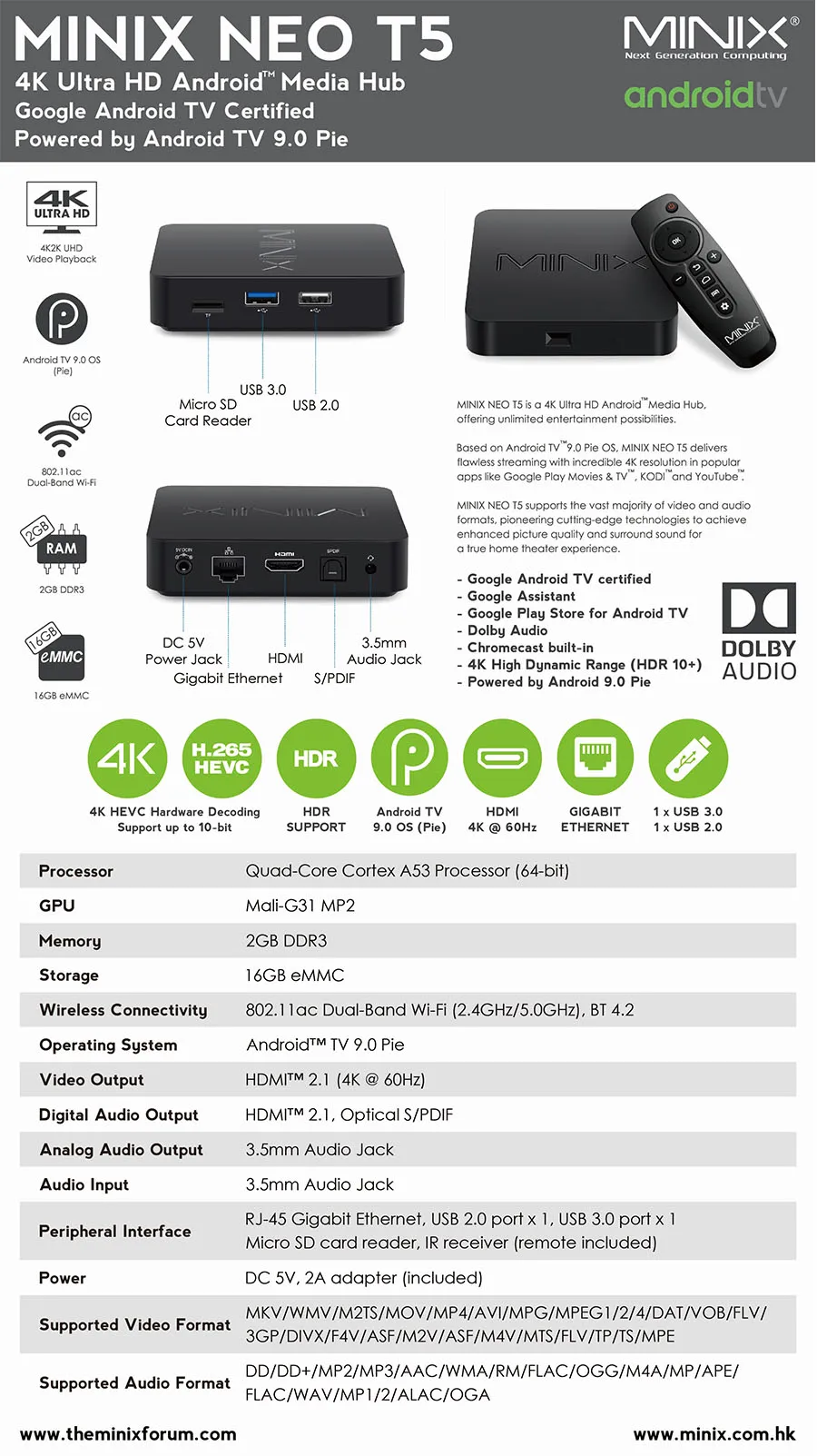 2g Support Xxx Video - Minix Neo T5 Tv Box Amlogic S905x2 2g 16g 4k Ultra Hd Google Certified  Android Tv 9.0 Pie Smart Tv Box - Buy Minix Neo T5,Amlogic S905x2 Tv Box,Tv  Smart 4k Ultra