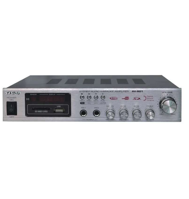 

Multifunctional 5.1 board ahuja amplifiers digital mixer and amplifier with high quality, Blank silver