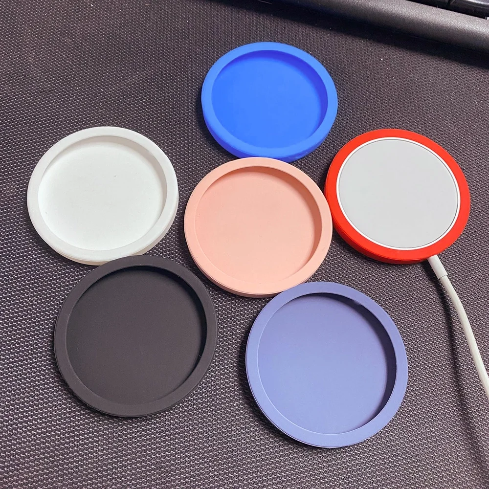 

Silicone Case for Magsafe Wireless Charger Slim Skin Protective Sleeve Cover for Magsafe, Red , pink ,blue ,black,white , grey