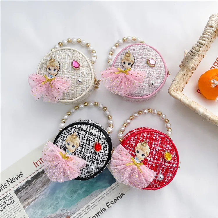 

Wholesale Fashion Princess Bowknot Kid Purse Designers Kids Handbag Girl Sweet Flower Bags