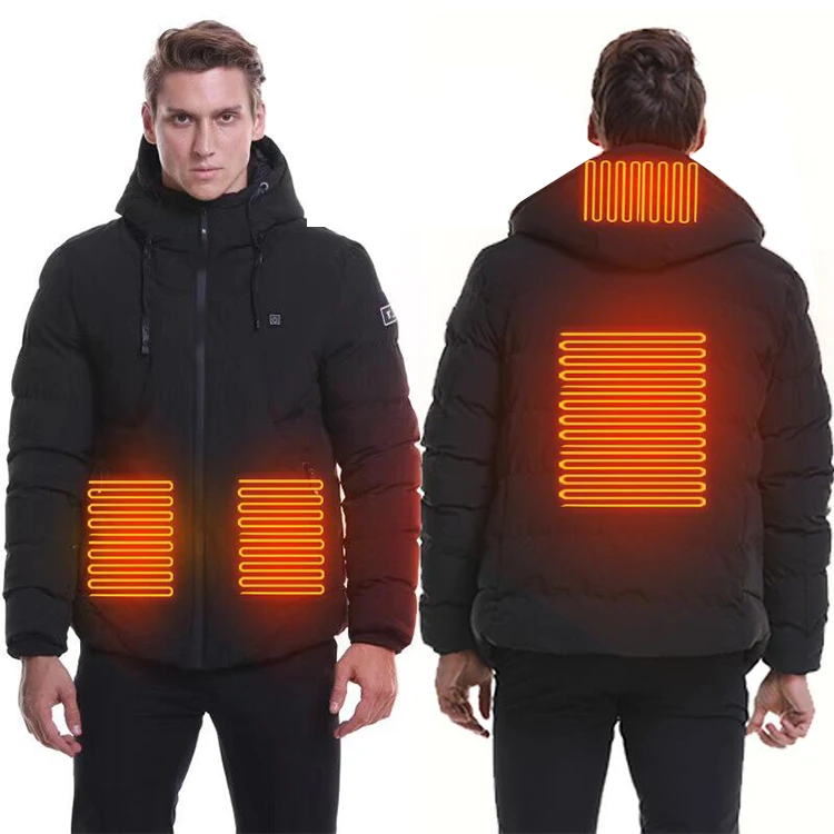 

IN STOCK Usb Battery Powered 4 Areas Body Warmer 5v Men's Jacket with Heat Smart Temperature Control Heated Jacket