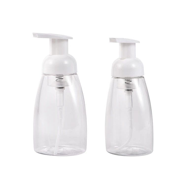 

Wholesale Factory Price 250ml 300ml PET Bathroom Hotel Liquid Soap Dispenser Plastic Hand Foaming Pump Shampoo Bottles