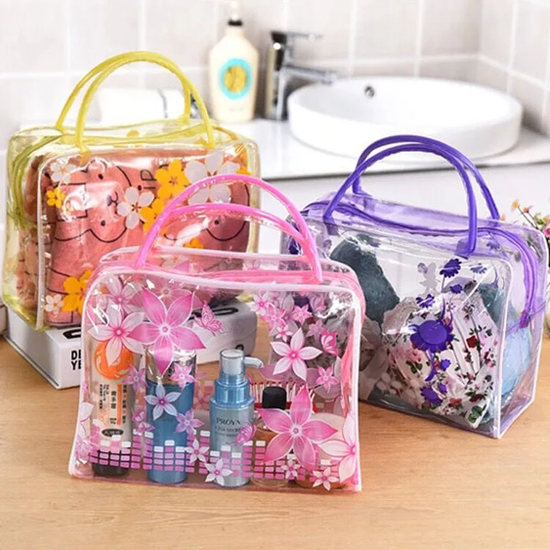 

Fashion Clear PVC Zipper Bag Beauty Tote Bags Cosmetic Makeup Handbag