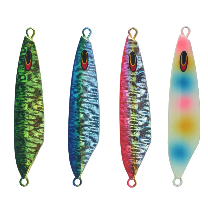 

Gorgons 2021 new 100g luminous metal jig long jigging lure saltwater fishing lures, 4 colors
