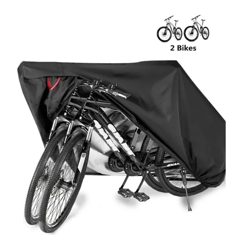 

2021 hot sale PE PEVA Polyester outdoor bike bicycle raining cover, Black and white