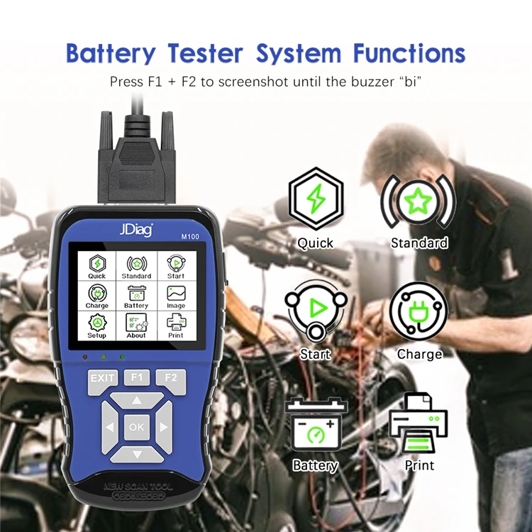  Motorcycle Diagnostic Scanner Tool JDiag M100 Motorbike Scan Tool 