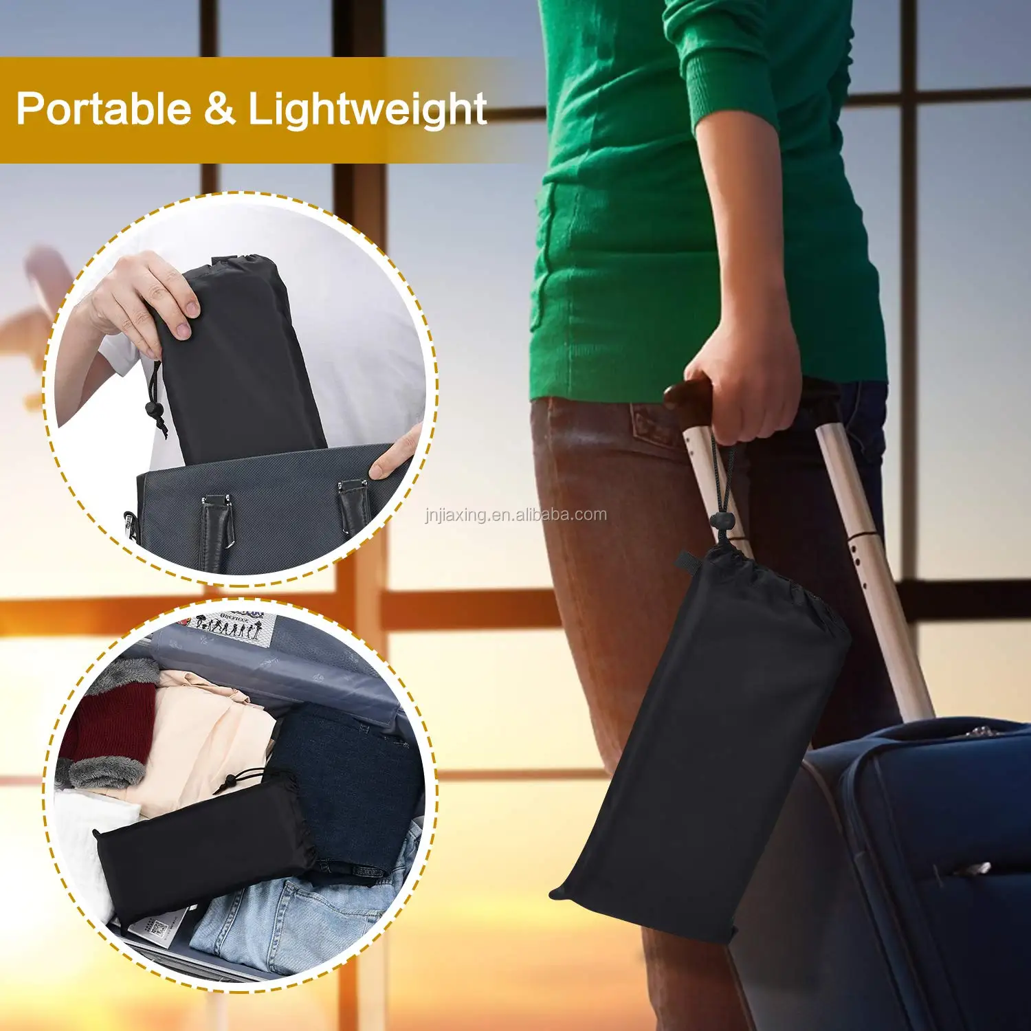 Arsaha Airplane Footrest-Foot Hammock-Airplane Travel Accessories-Portable Travel Foot Hammock for Train Bus Flight Office Footrest Sling Comfy Hanger Airplane Feet with Memory Foam-Reduce Swelling 