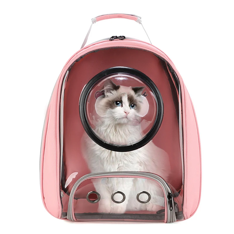 

2022 New fashion transparent pet bag cat and dog travel backpack bags factory wholesale