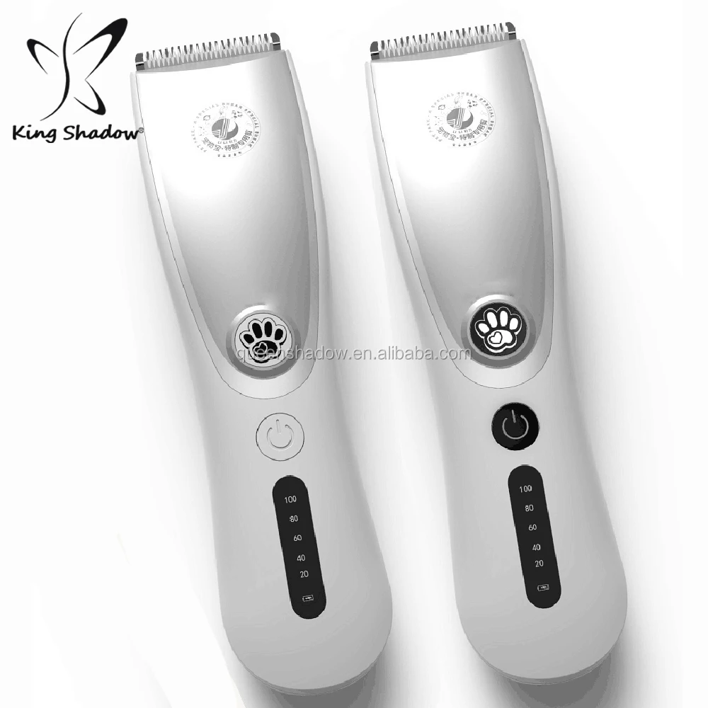 

Professional rechargeable pet hair clippers dog clippers, White