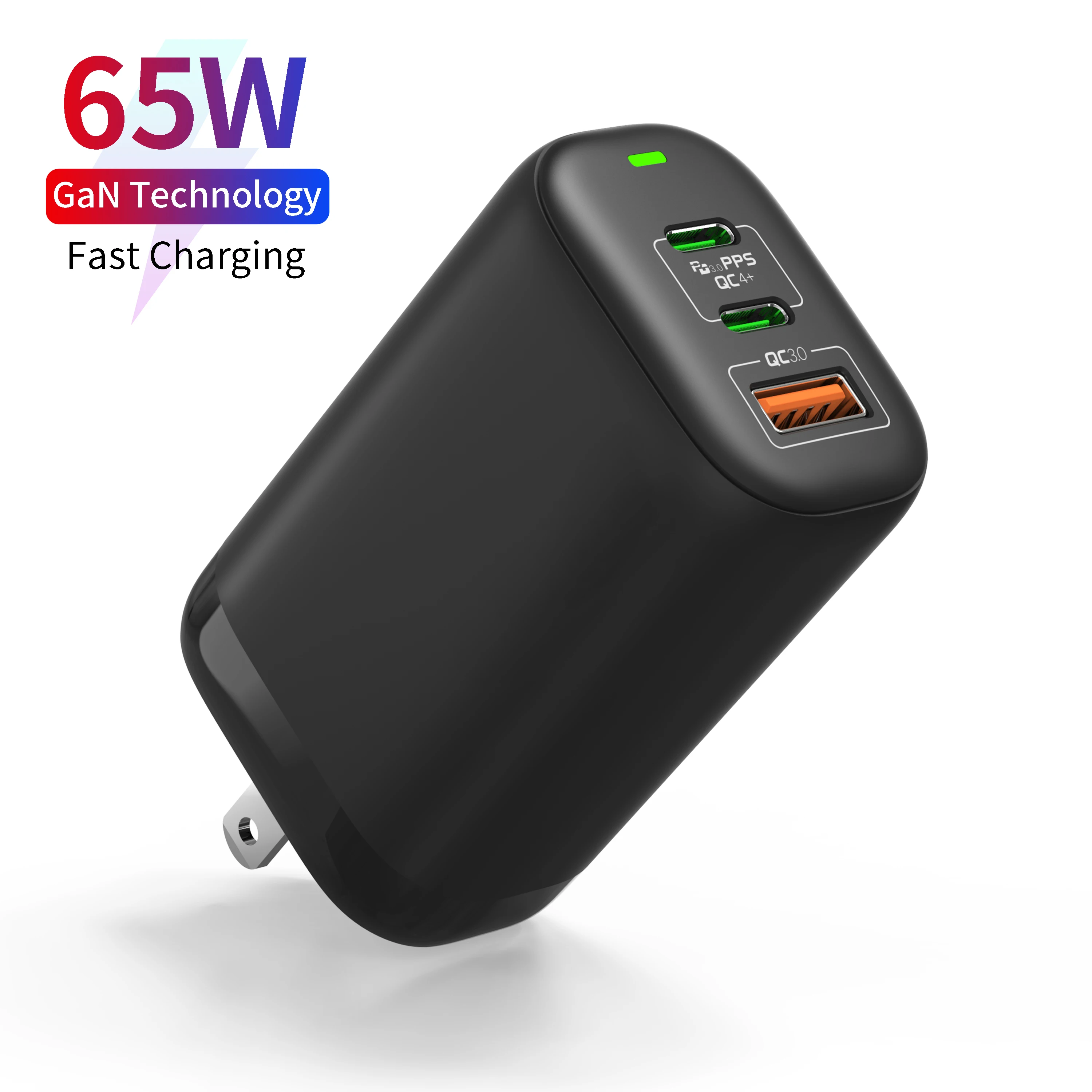 

Good Quality 65W GaN Charger PD 3.0 QC 4.0 Type C Portable Iphone Charger Fast Charger Power Delivery For Laptop Macbook Airpad