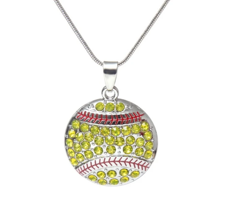 

Hot selling popular creative sports tennis pendant necklace women jewelry