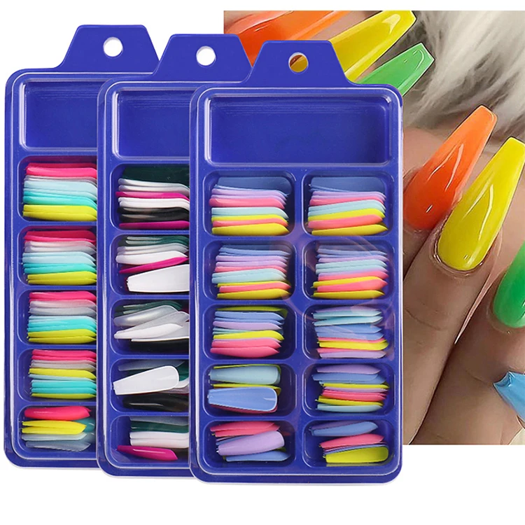 

Wholesale manicure diy full cover Press On false nail custom artificial fake nails