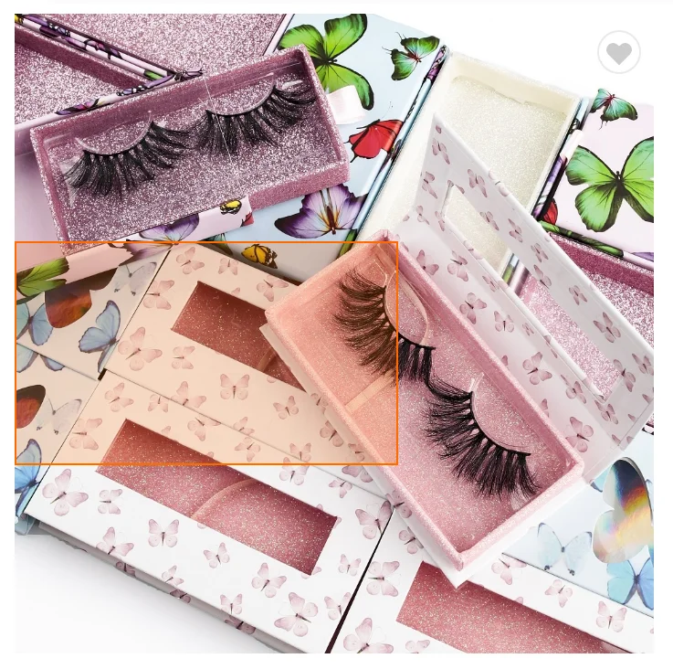 

5D Faux Mink Synthetic Mink Eyelashes Synthetic Fiber False Eyelashes With Fashion Boxes, Black color