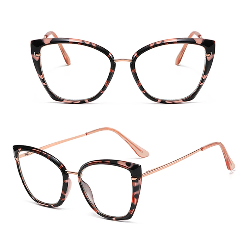

Fashion Flexible TR90 Eyewear Black Women Unisex Spectacle Cat Eye Anti Blue Light Blocking Glasses Optical Frames Eyeglasses