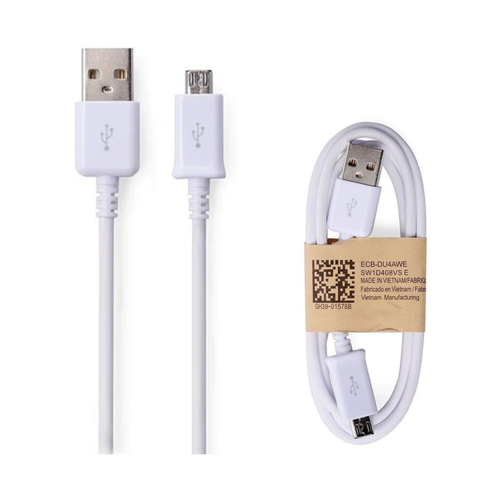 

1M Original quality Micro USB Cable for samsung s3 s4 data cable black white, White, black