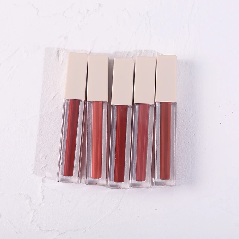 Cap 8ml Lip Gloss Tube With Applicator Brush,10ml White Lip Gloss Tube