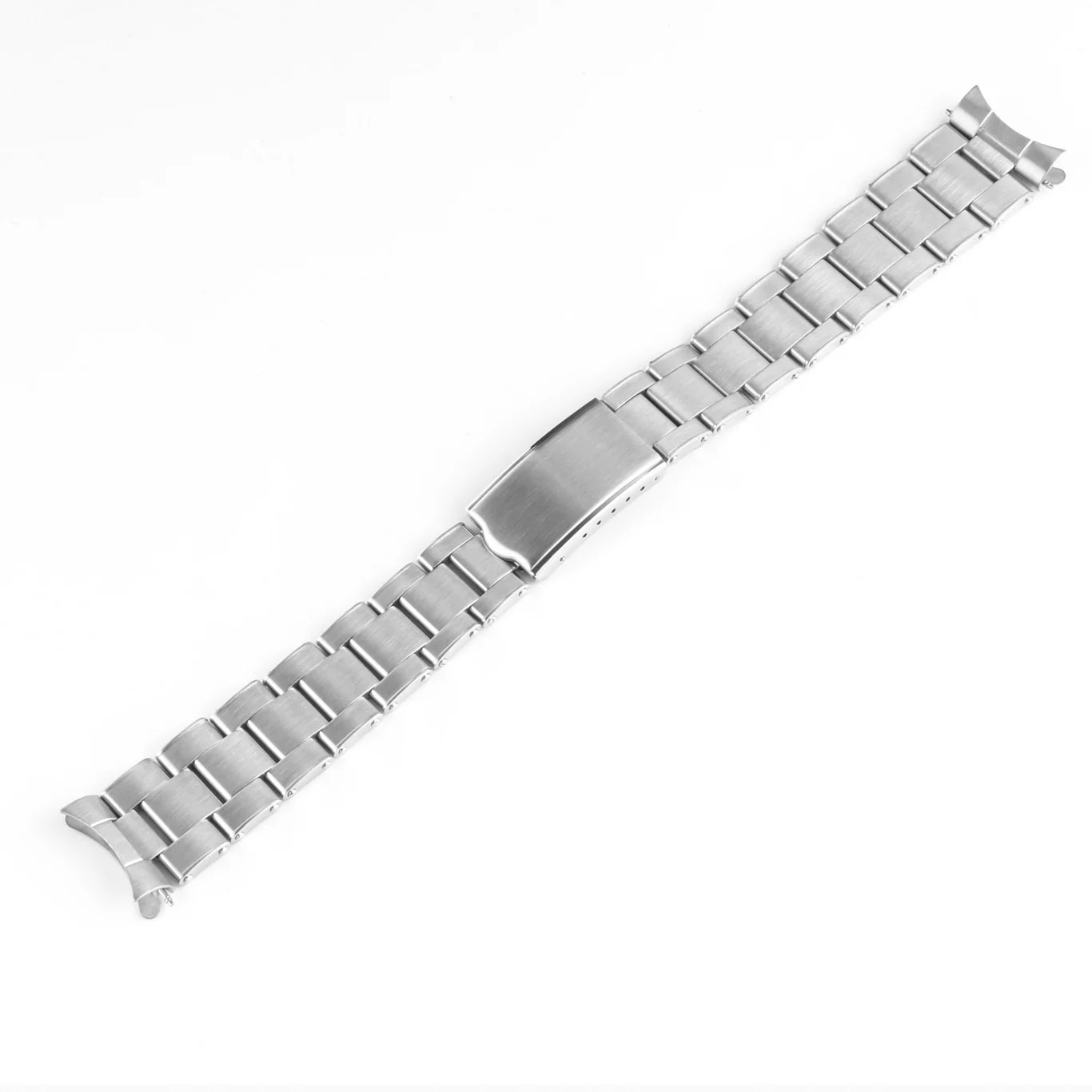 

Minutetime High quality Vintage Watchband strap 1960 Style Men's 20mm Stainless Steel Silver Fold Buckle for 39.5mm WatchCase